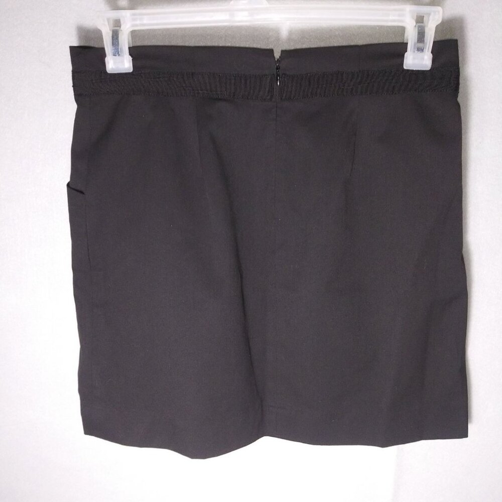 Gap Size 6 Black Skirt Pleated With Front Pockets Lined Zippered Back - Picture 2 of 6
